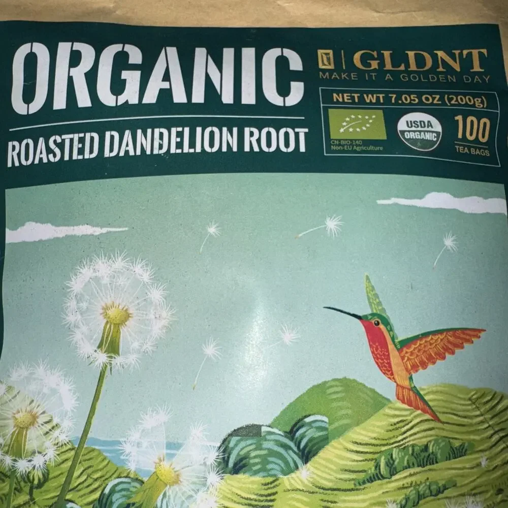 GLDNT Organic Roasted Dandelion Root Tea New Sealed Exp 4/27